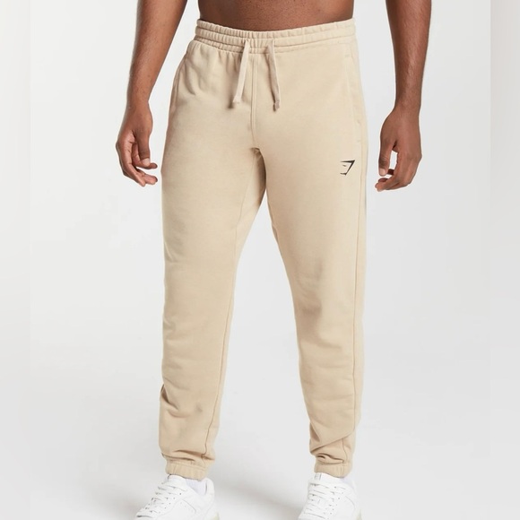 Gymshark Essential Oversized Fit Jogger Toasted Brown Tan Men's XS Sweatpants - Picture 1 of 11
